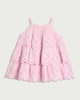 image 2 of F&F Baby Pure Cotton Embroidered Tiered Sleeveless Dress in Lilac