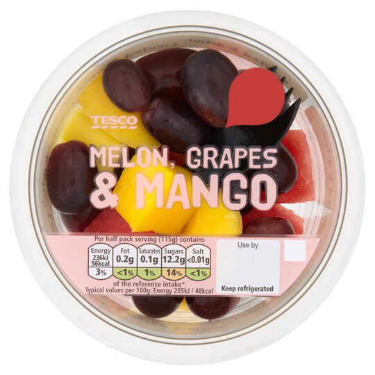 Tesco Watermelon Mango & Grape 230G Tesco Groceries