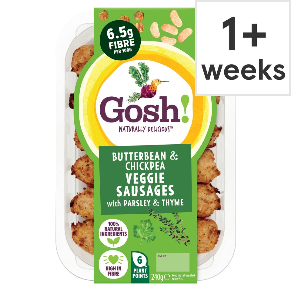 Gosh 6 Veggie Sausages 240G