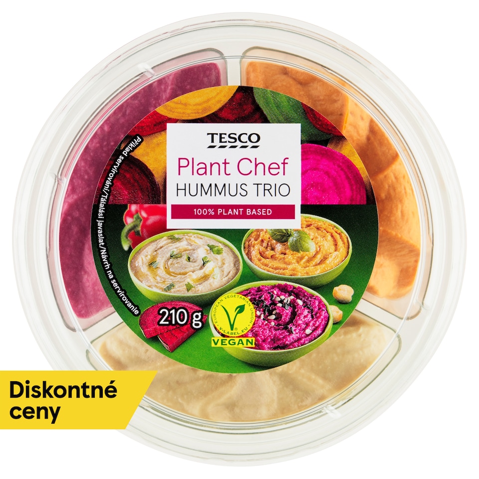 Tesco Plant Chef Hummus Trio 210 g