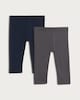 image 1 of F&F Baby 2-Pack Fleece Lined Leggings  in Multi