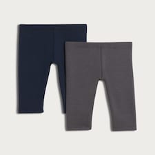 F&F Baby 2-Pack Fleece Lined Leggings  in Multi
