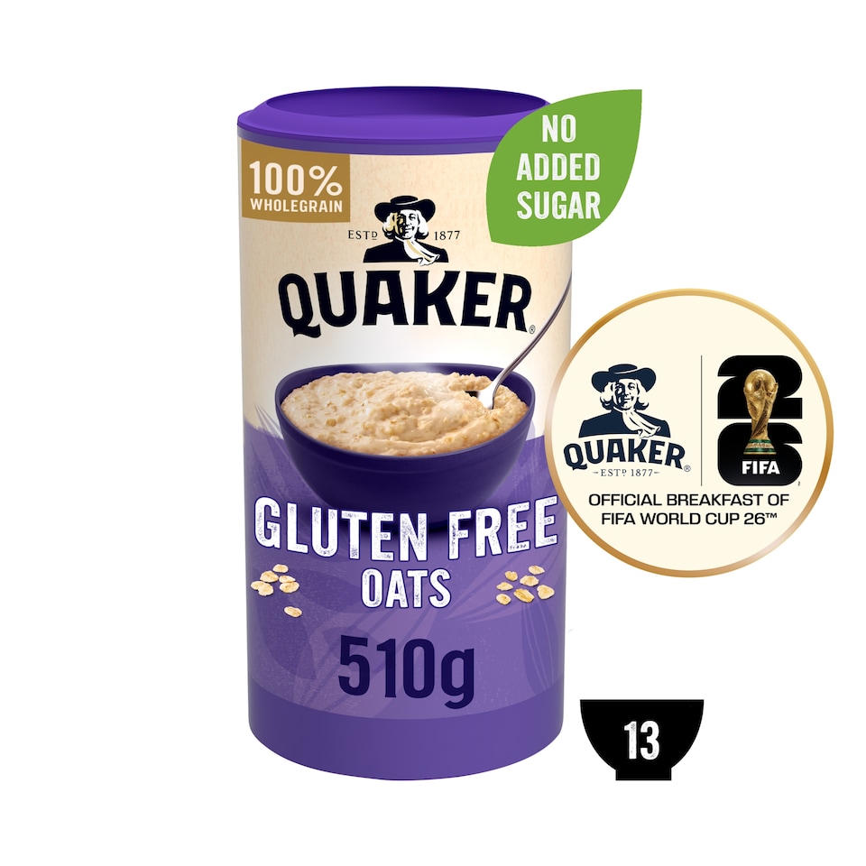 image 1 of Quaker Gluten Free Original Porridge Oats 510g