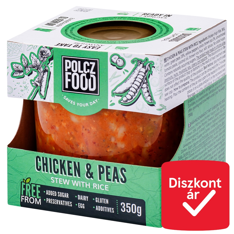 Polcz zöldborsós csirke rizzsel 350 g