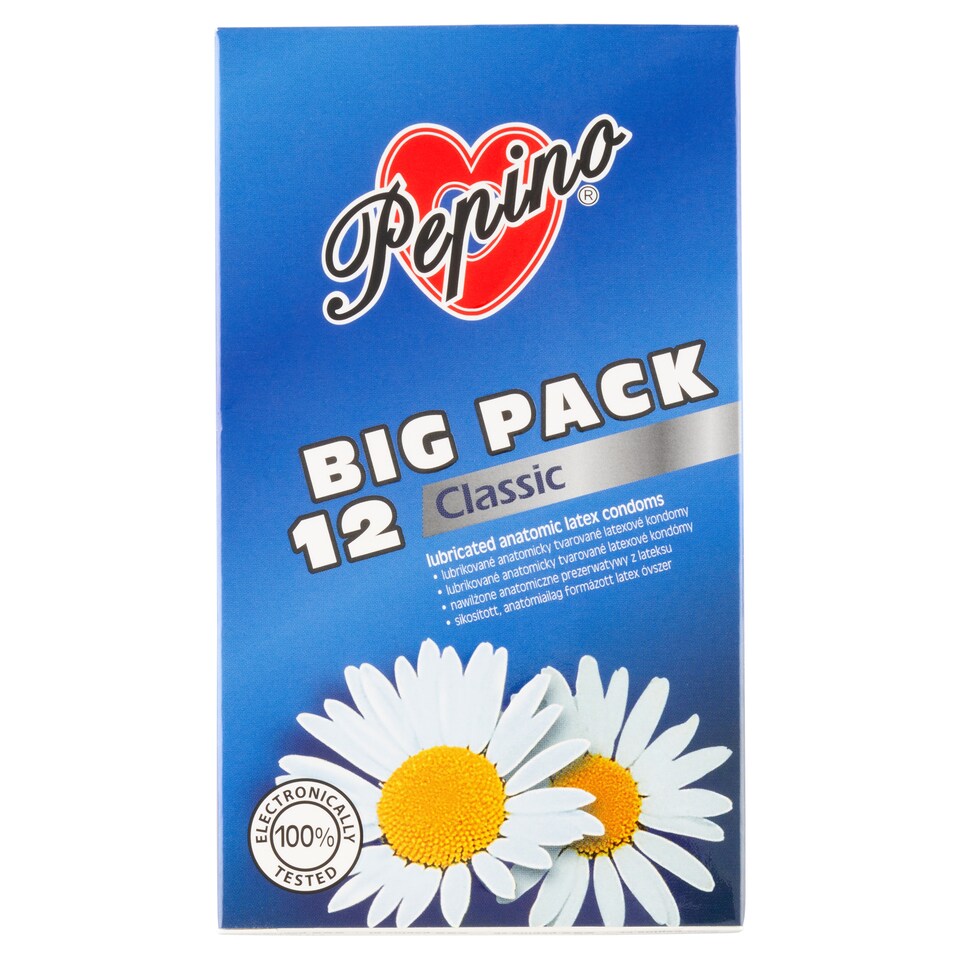 obrázok 1 z Pepino Classic lubrikované anatomicky tvarované latexové kondómy 12 ks