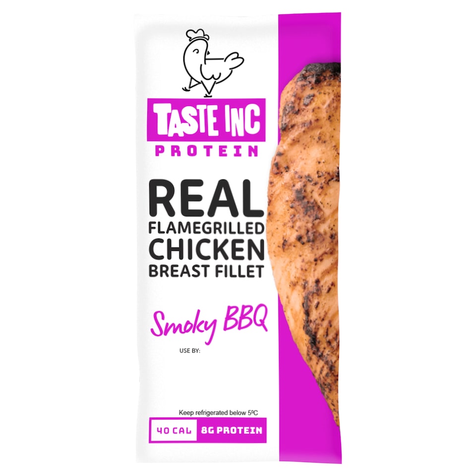 Taste Inc Protein Real Flamegrilled Chicken Breast Fillet Spicy BBQ 35g