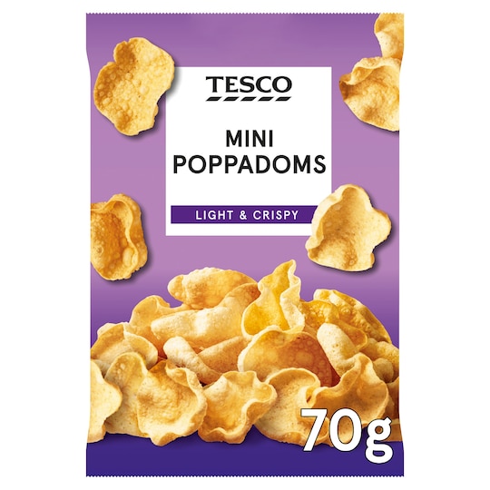 Tesco Mini Poppadoms 70G Tesco Groceries