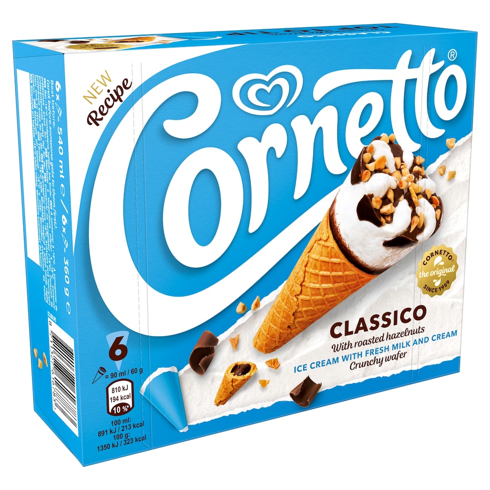 image 1 of Cornetto Classico 6 x 90ml (540ml)