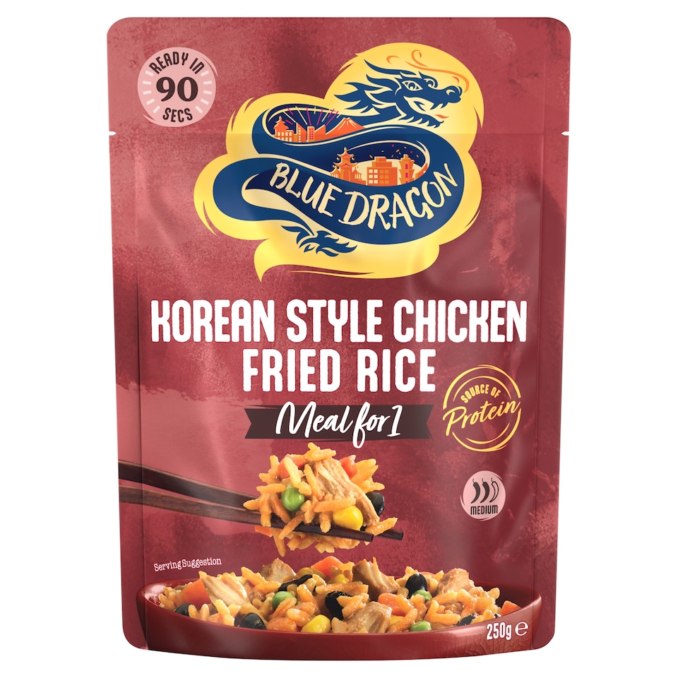 Blue Dragon Korean Style Chicken Fried Rice Ready Meal 250g