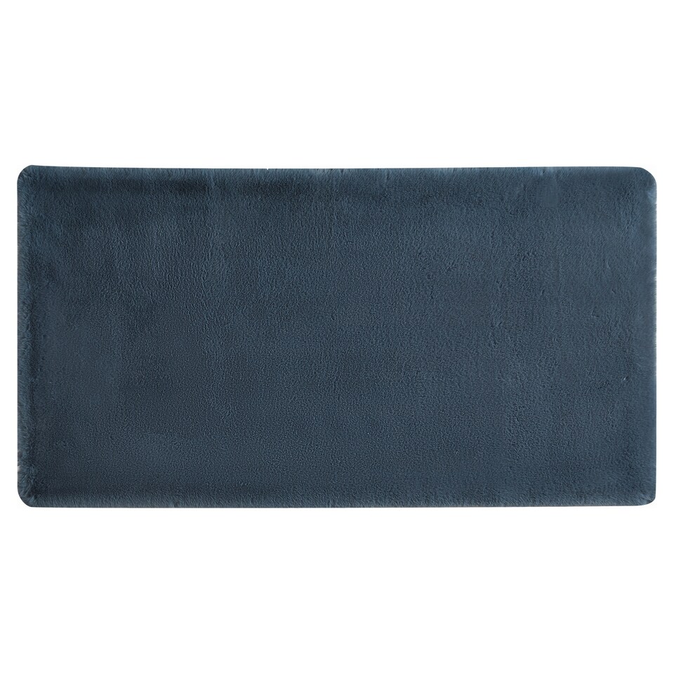 F&F Home Slate Blue Faux Rug