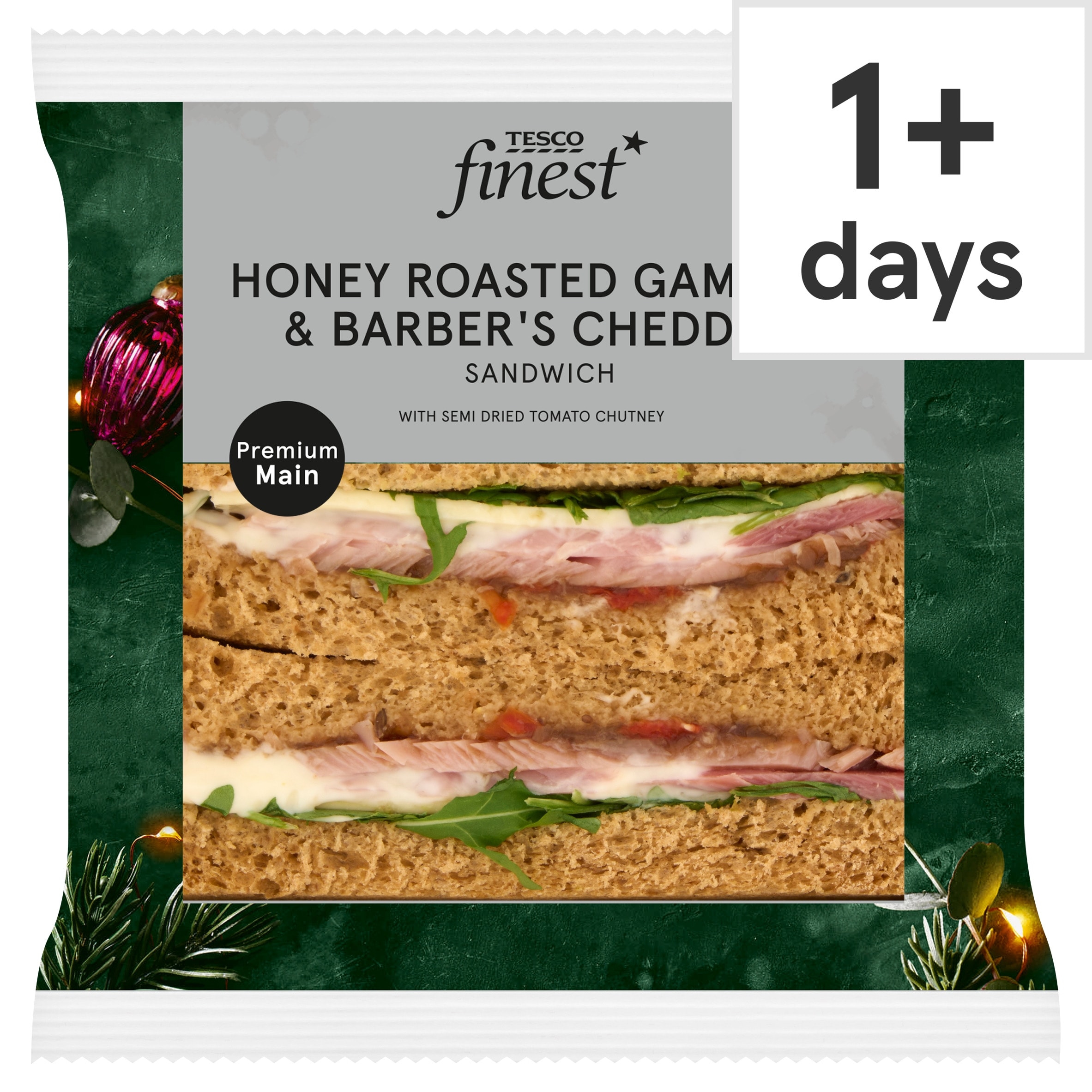 Tesco Finest Honey Roasted Gammon & Barber's Cheddar Sandwich