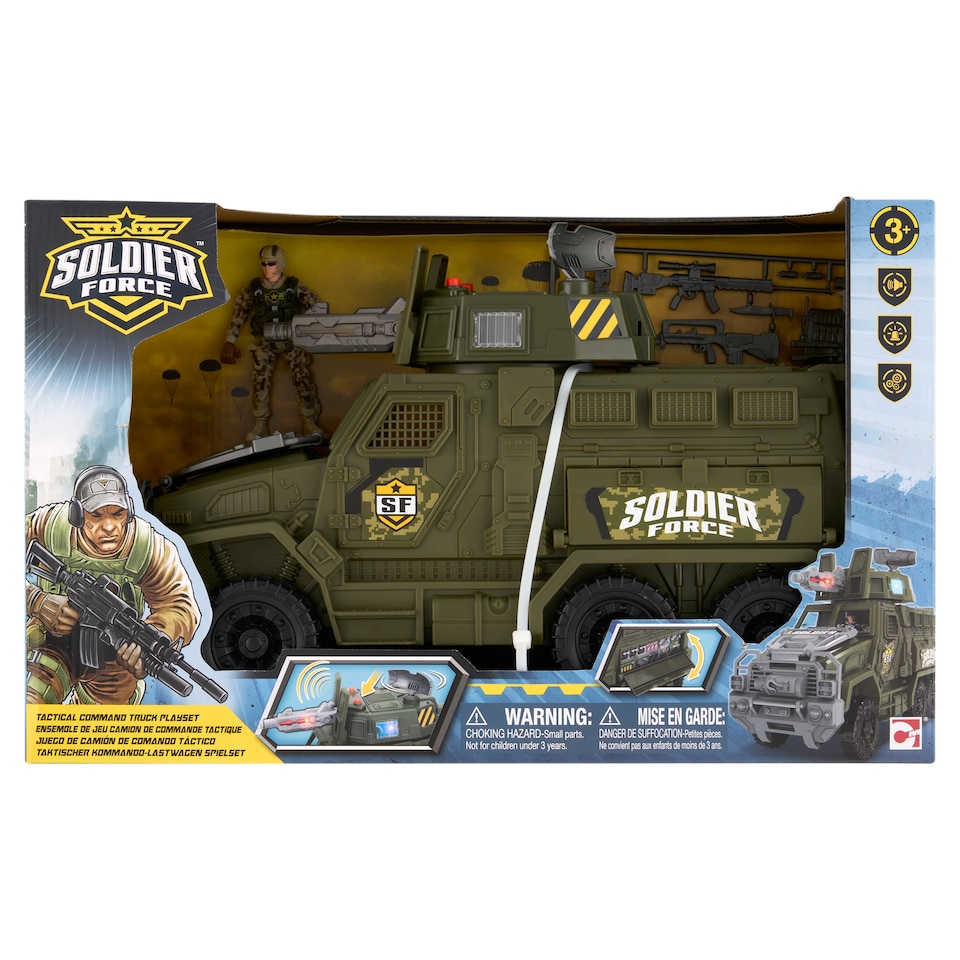 Soldier Force Tactical Command Truck Playset játék katonai jármű