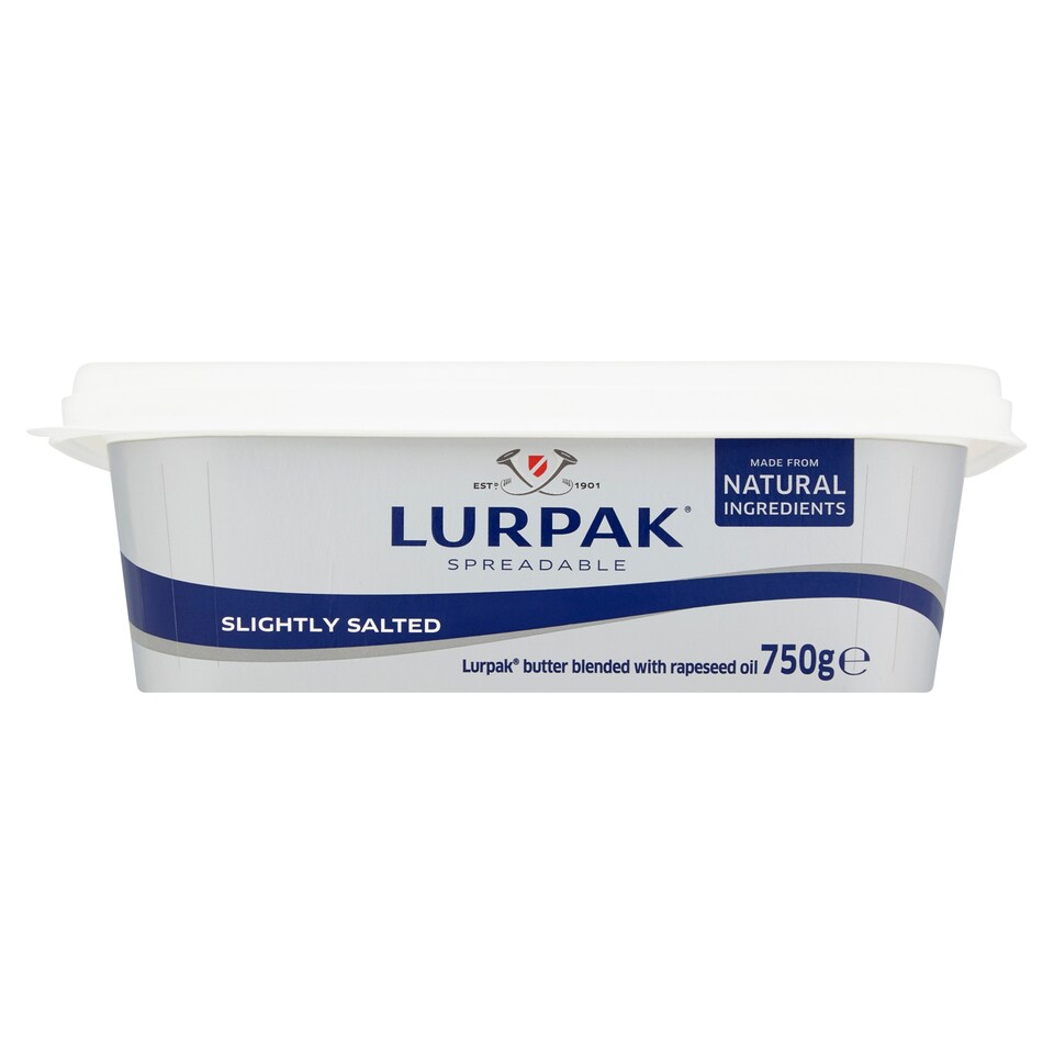 image 1 of Lurpak Slightly Salted Spreadable Blend of Butter and Rapeseed Oil 750g