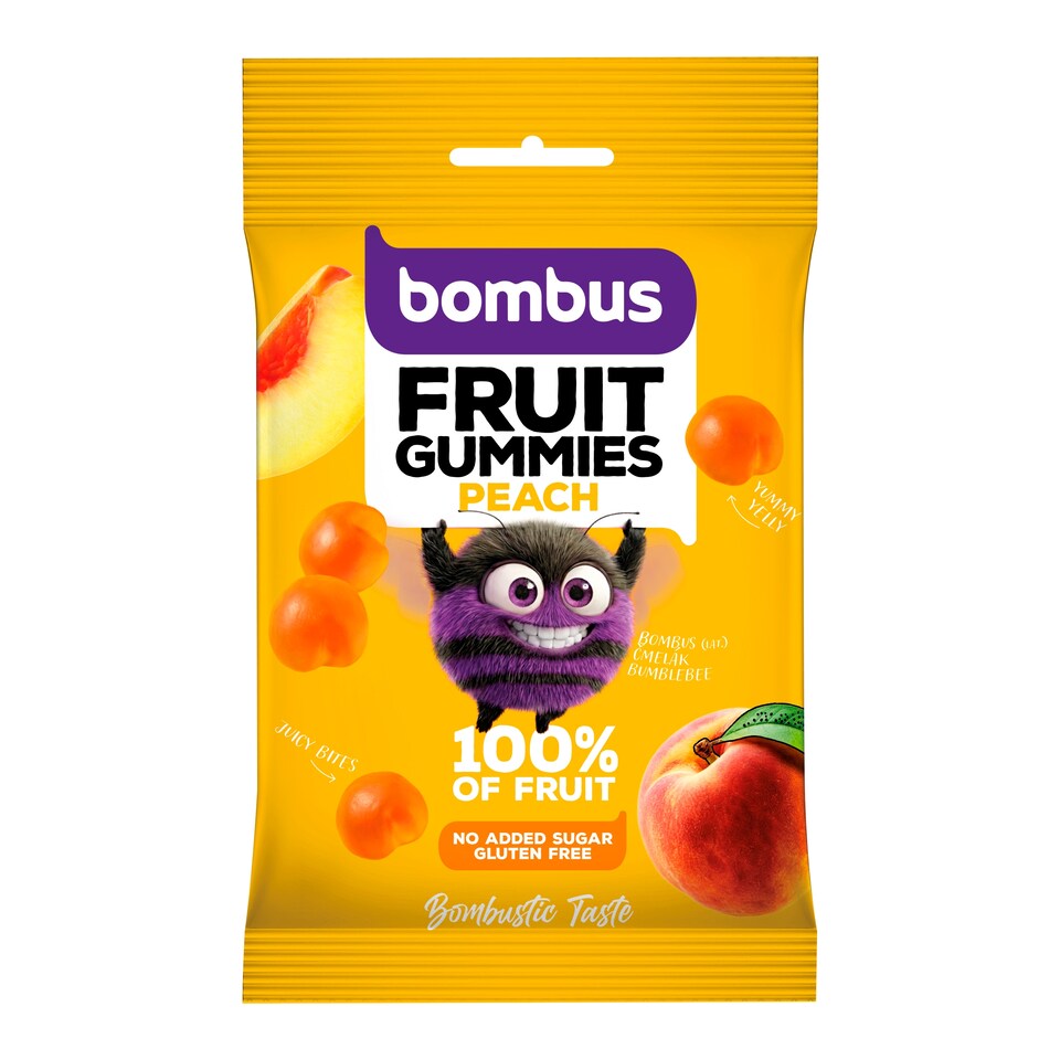 Bombus Ovocné kúsky broskyňa 35 g