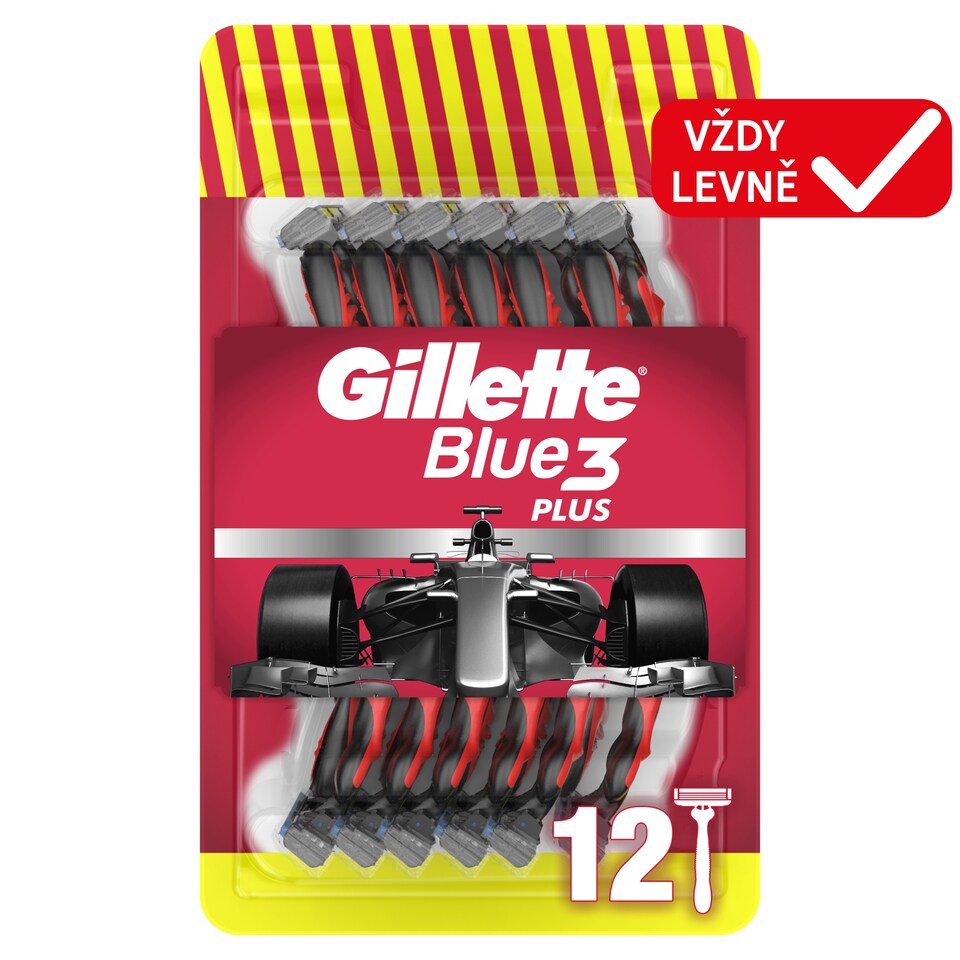 Obrázek 1 pro produkt Gillette Blue3 Plus Comfort, Jednorázové Holící Strojky Pro Muže, Balení Holících Strojků