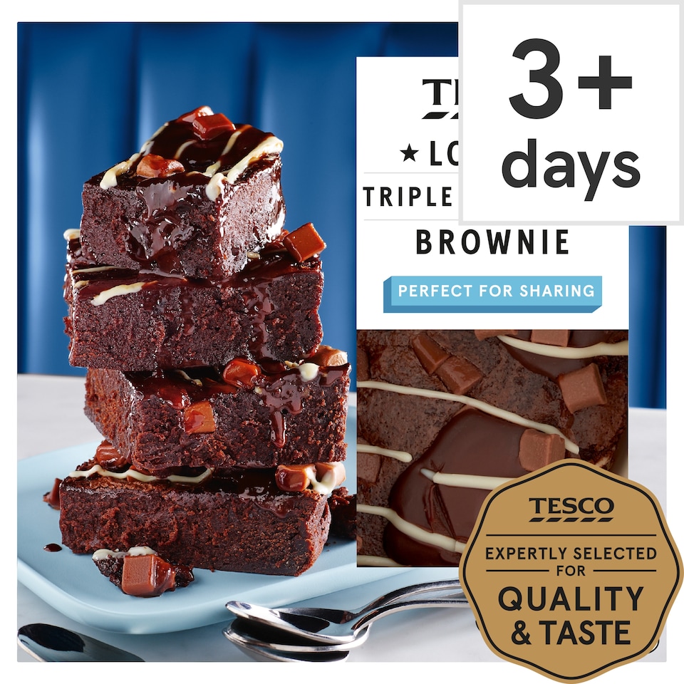 Tesco Loaded Triple Chocolate Brownie 380G