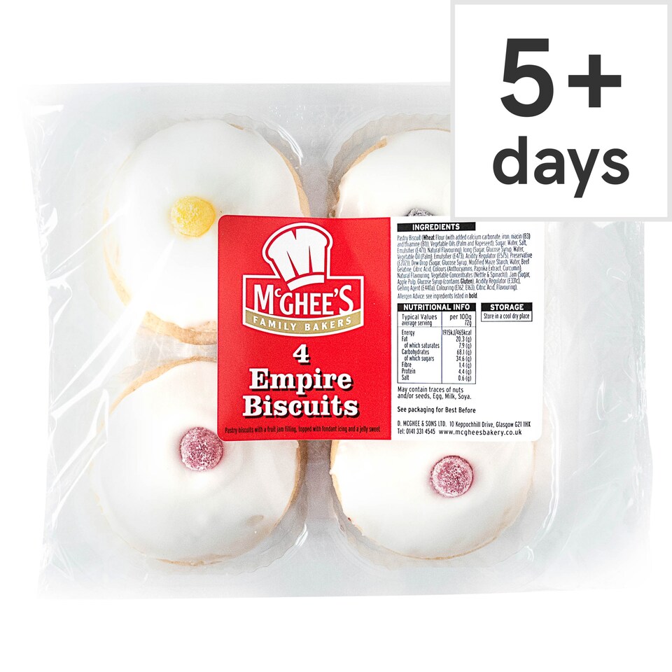 McGhee's Family Bakers Empire Biscuits 4 Pack