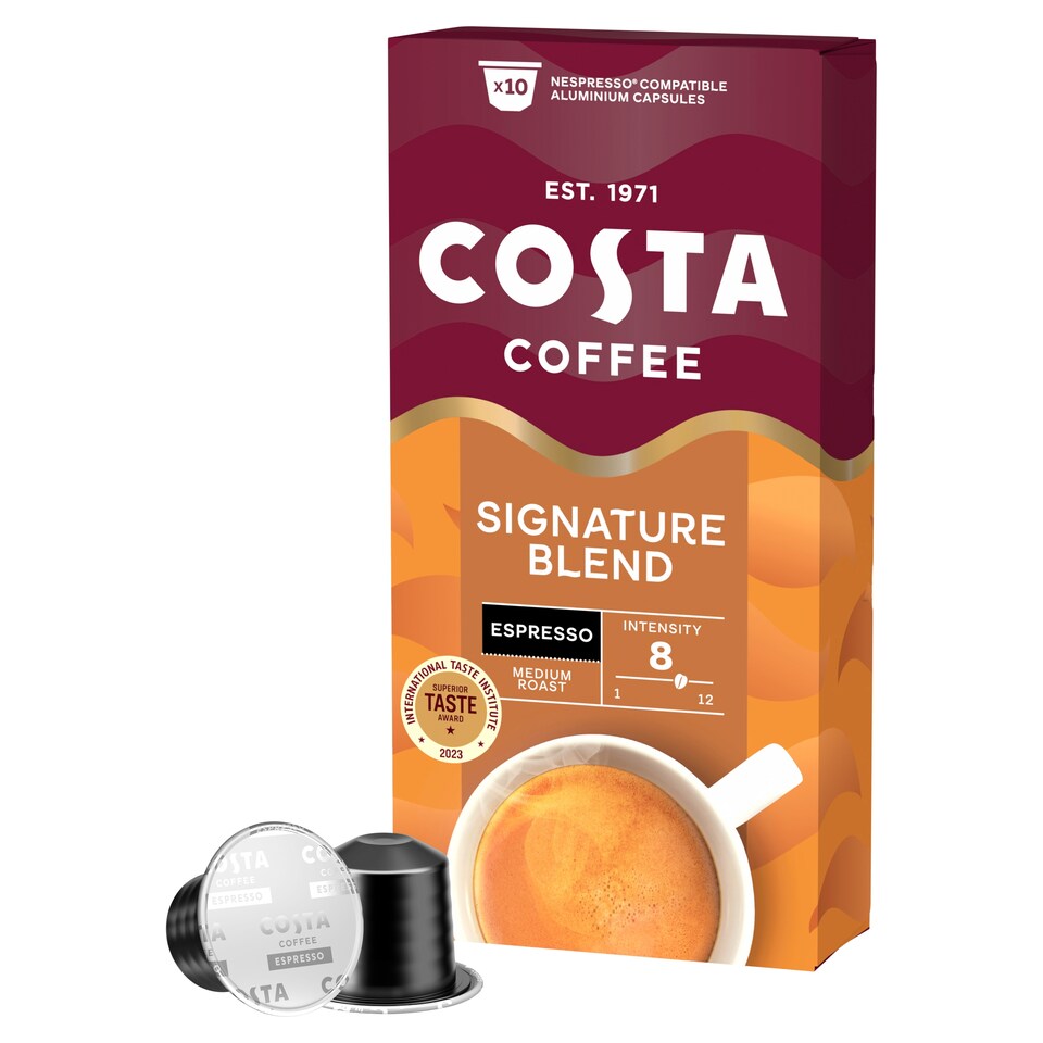 image 1 of Costa Coffee Signature Blend Espresso 10 Pods 55G