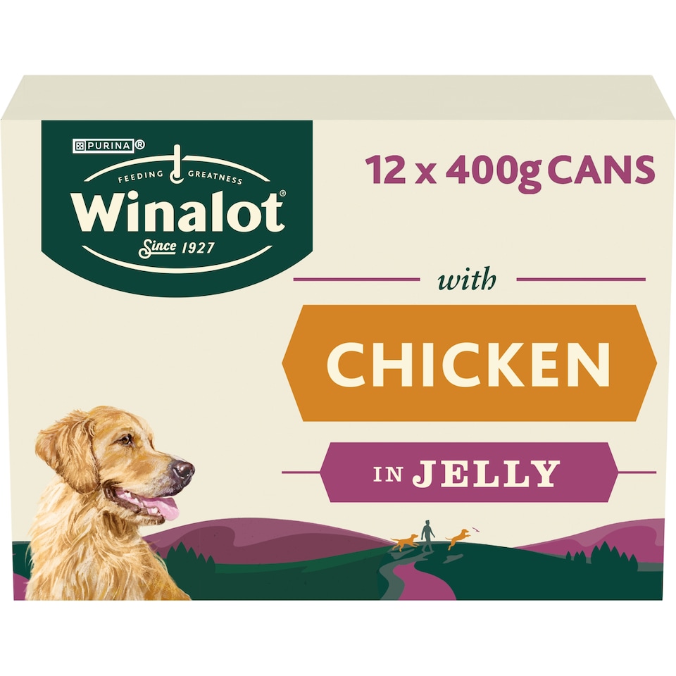 Winalot Adult Dog Food with Chicken in Jelly 12 x 400g