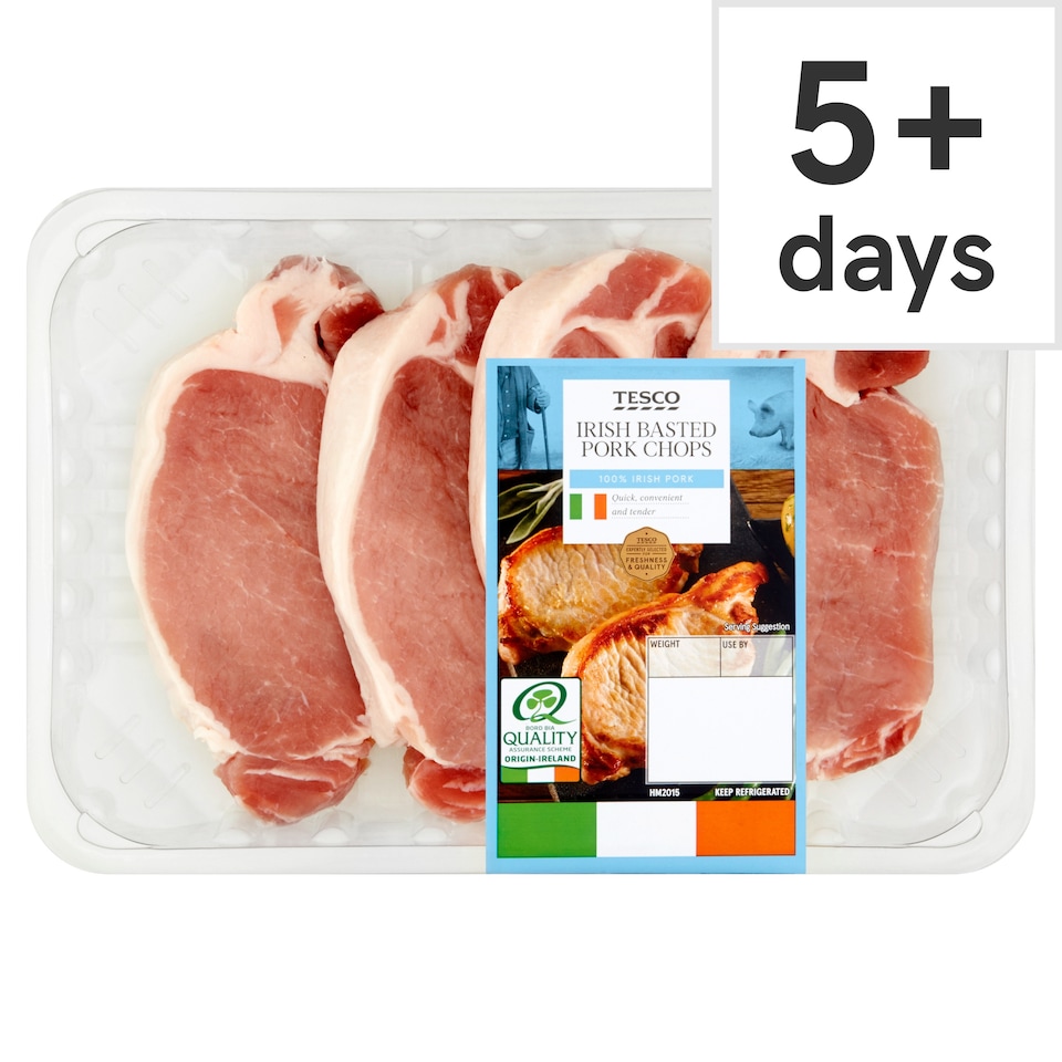 Tesco Irish Basted Pork Chops 530G
