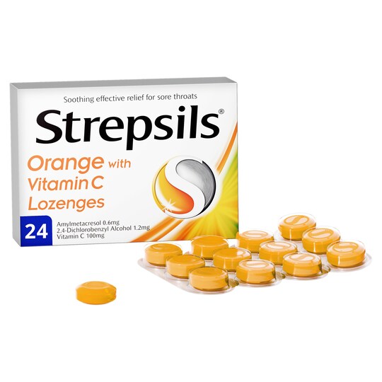 Strepsils Orange & Vitamin C Lozenges 24S