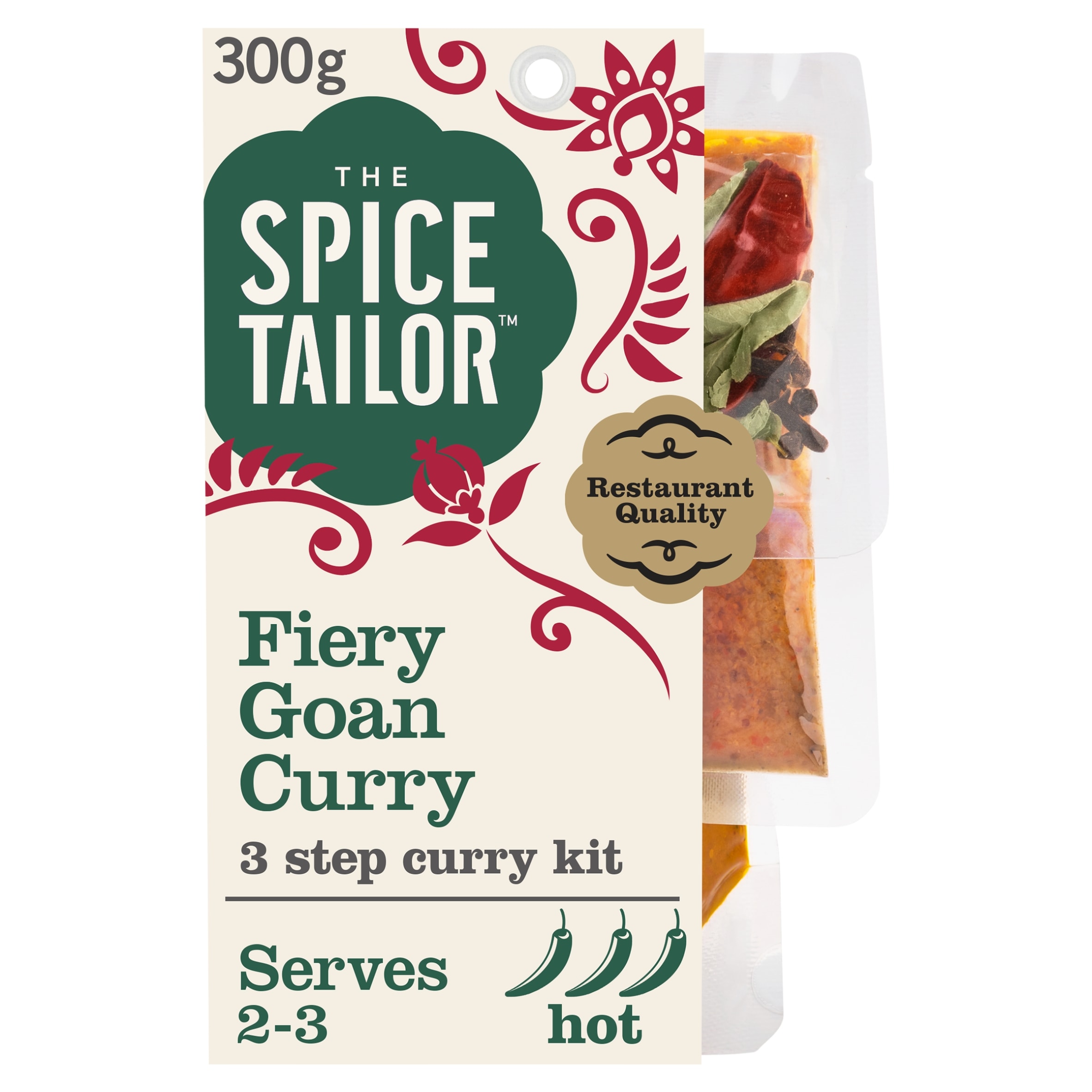 The Spice Tailor Fiery Goan Hot Indian Curry Sauce Kit 300g