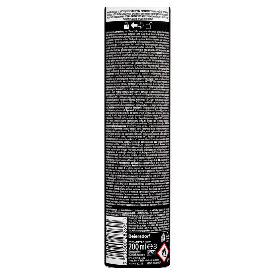 image 1 of Nivea Men Black & White Invisible Original Sprej antiperspirant 200ml