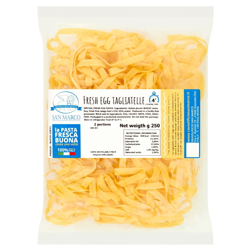 San Marco Fresh Egg Tagliatelle 250G