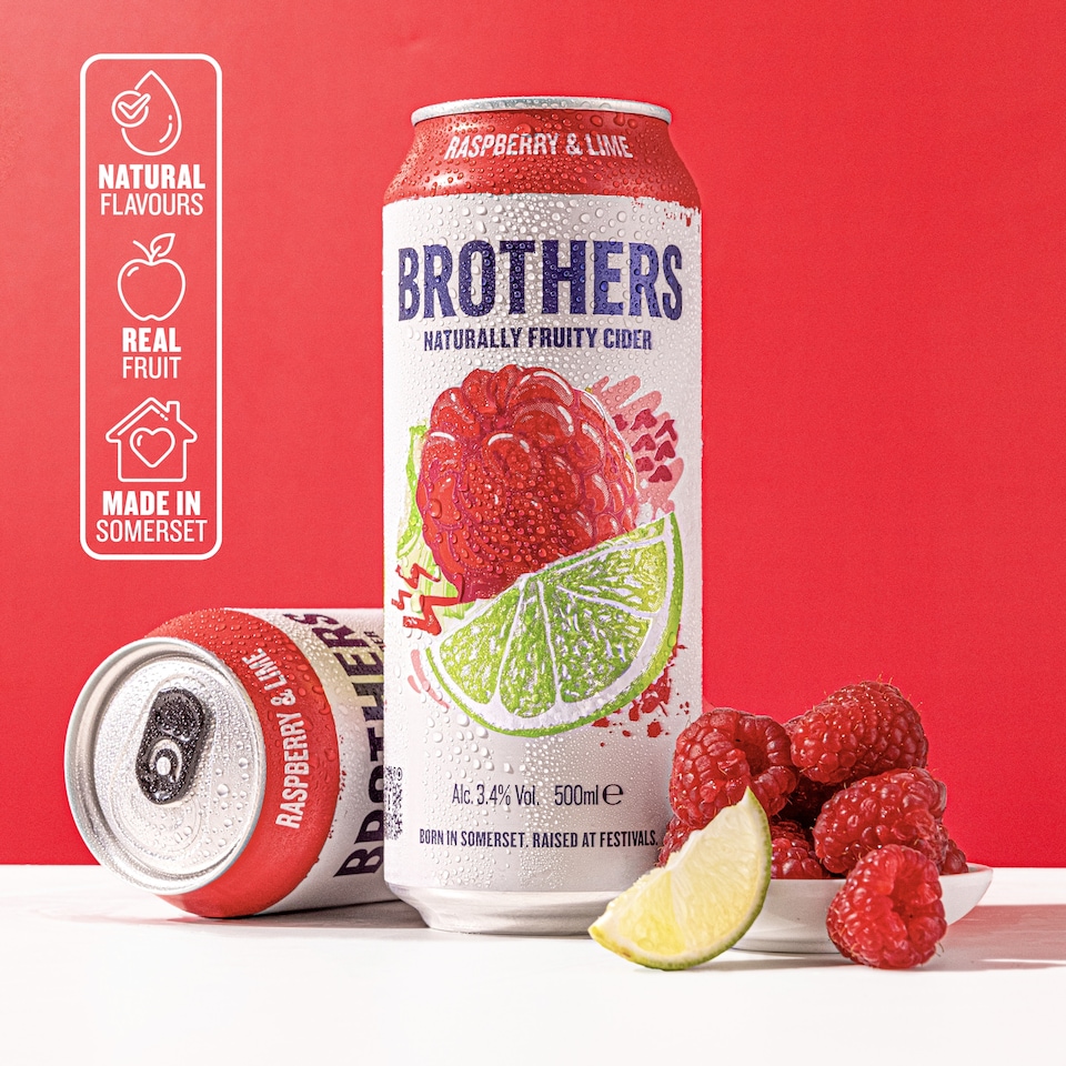 image 1 of Brothers Premium Cider - Berry Sub-Lime 500ml