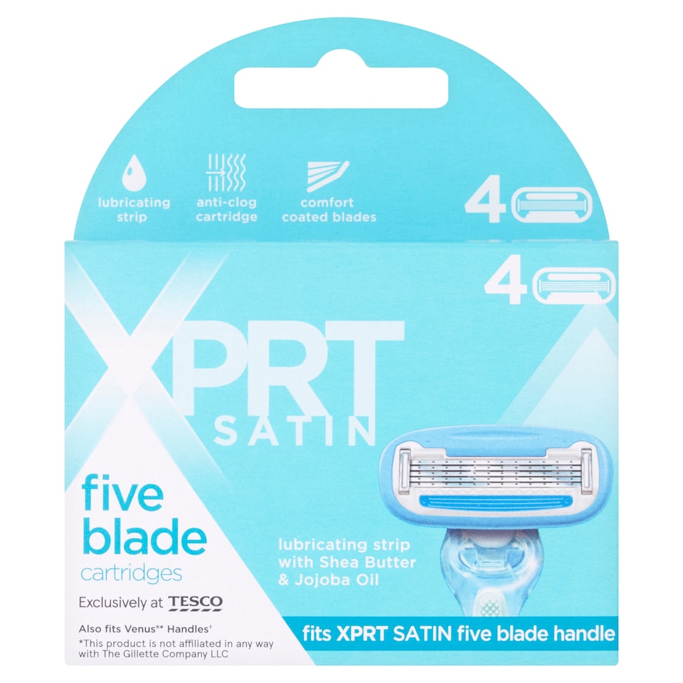 XPRT Satin Five Blade Cartridges 4 Pack