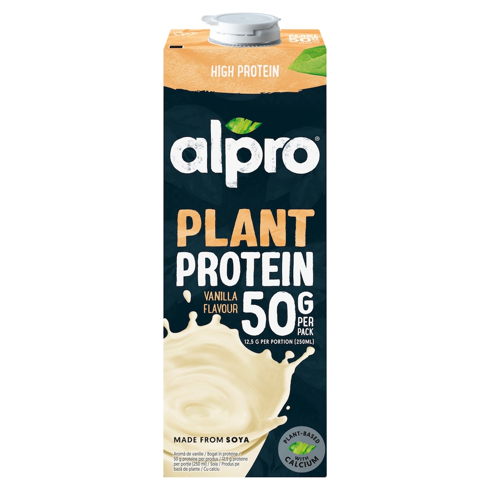 Alpro Plant Protein UHT vaníliaízű szójaital hozzáadott kalciummal, B2-, B12- és D2-vitaminnal 1 l