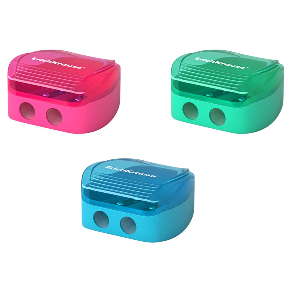 image 1 of Erich Krause Duo Plastic Sharpener with Container