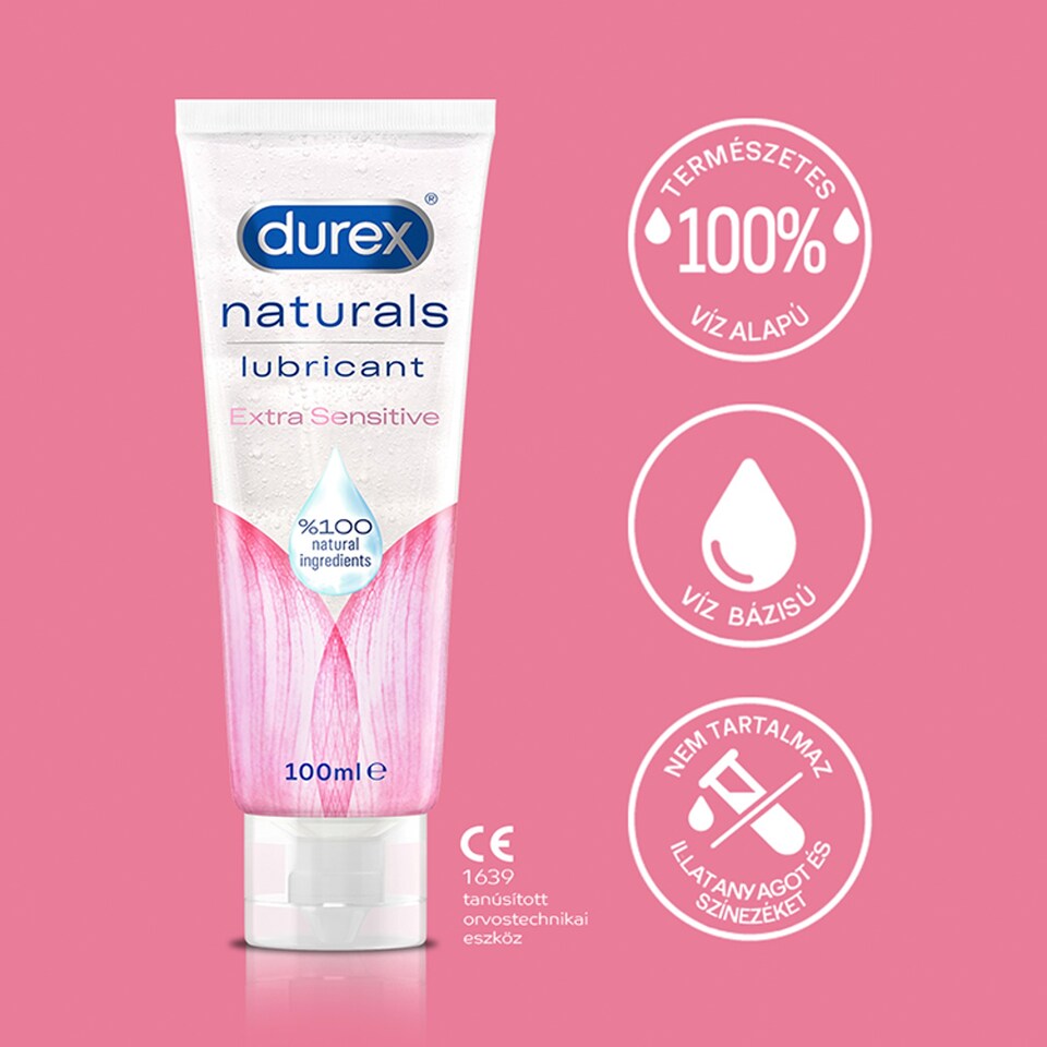 Durex Naturals Extra Sensitive síkosító 100 ml 1. kép