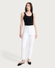 image 1 of F&F High Rise Slim Ankle Grazer Jeans in Ecru