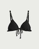 image 4 of F&F Metal Ring Strap Bikini Top in Black