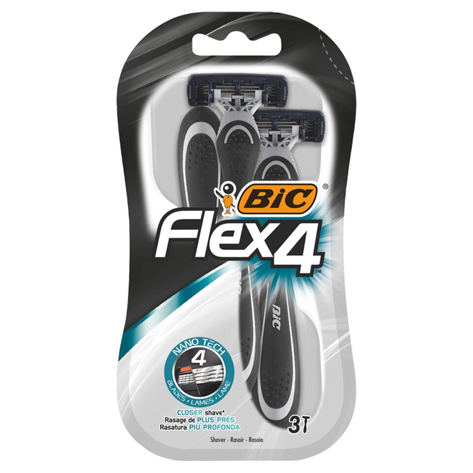 Bic Flex4comfort Blister Of 3 Quad Blade