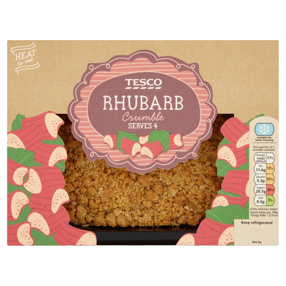 Tesco Rhubarb Crumble 600G