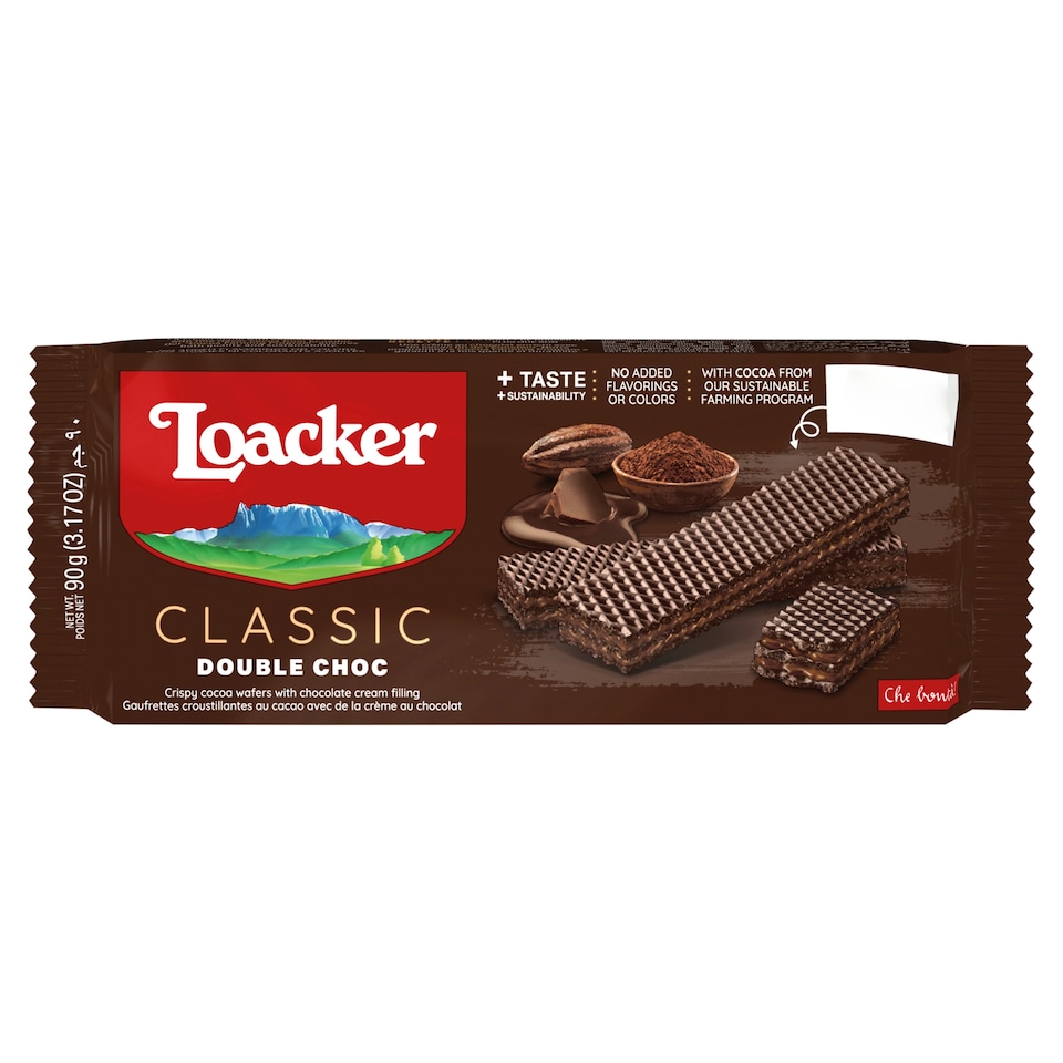 Loacker Classic Double Chocolate Wafers 90G