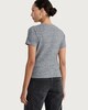 image 3 of F&F Asymmetric Ruched Short Sleeved T-Shirt in Grey