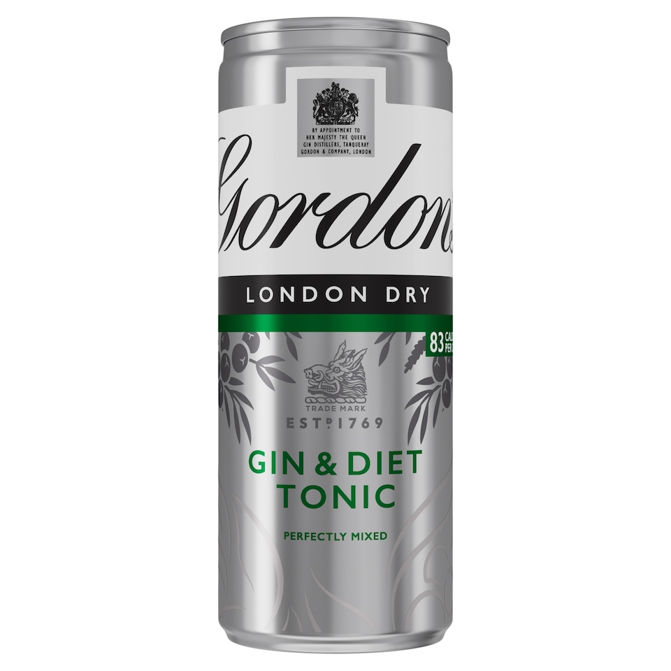 image 1 of Gordon's Dry Gin & Slimline Tonic Premixed Can 5% Vol 250ml