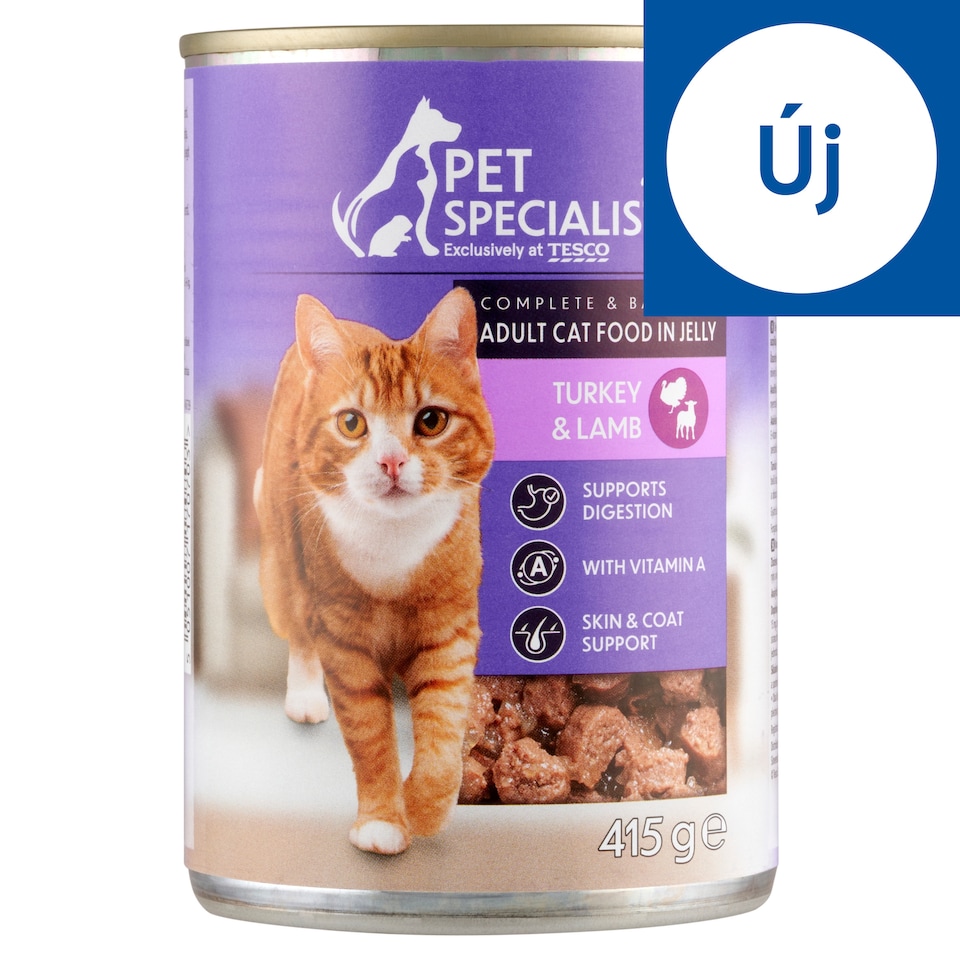 Pet Specialist teljes értékű állateledel felnőtt macskák számára pulykával és báránnyal 415 g