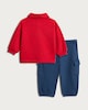 image 2 of Disney Mickey Mouse 2-Piece Cotton Rich Polo Sweatshirt and Cargo Joggers Set in Red