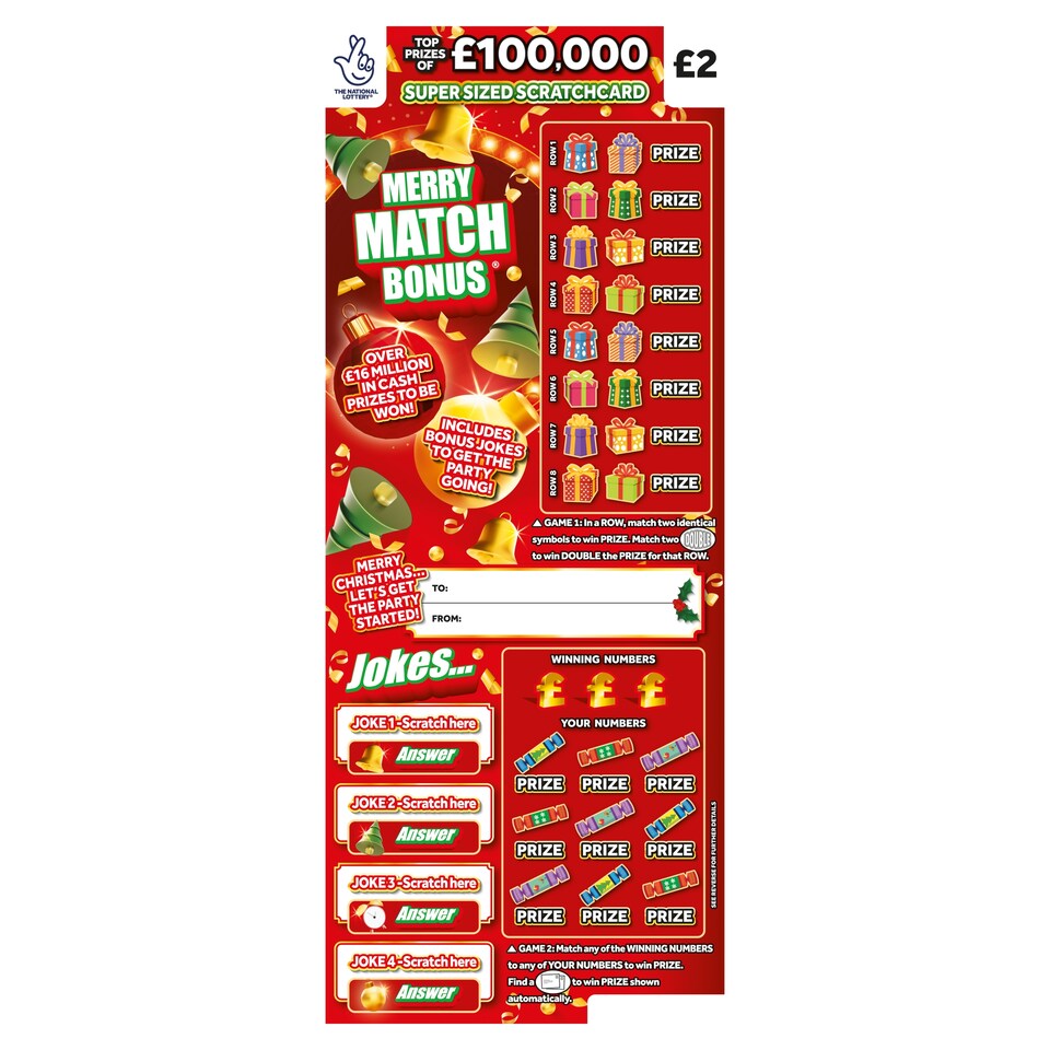 MERRY MATCH BONUS SCRATCHCARD