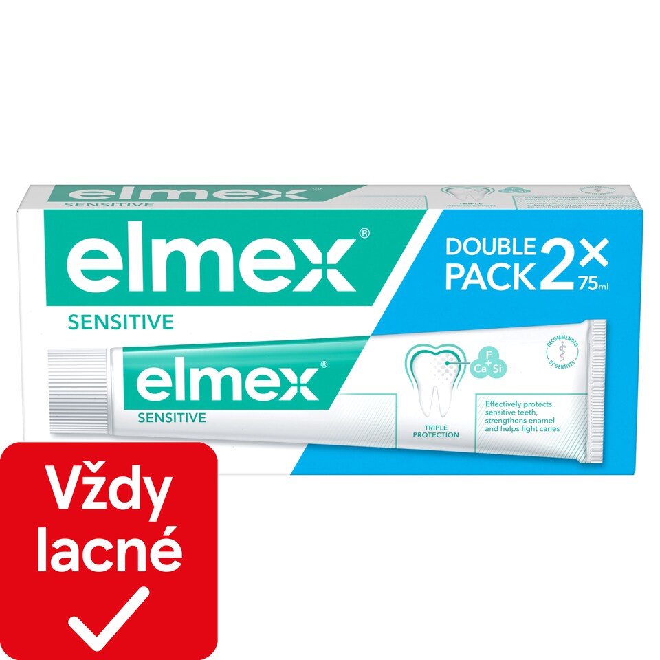 obrázok 1 z elmex® Sensitive zubná pasta duopack 2x75ml