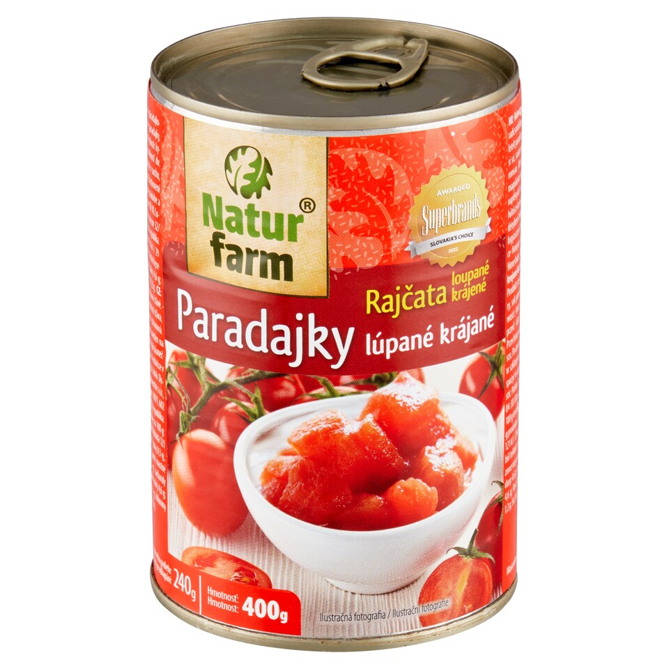 image 1 of Natur Farm Peeled and Sliced Tomatoes 400 g