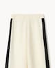 image 3 of F&F Girls Cotton Rich Side Stripe Wide Leg Joggers in Cream