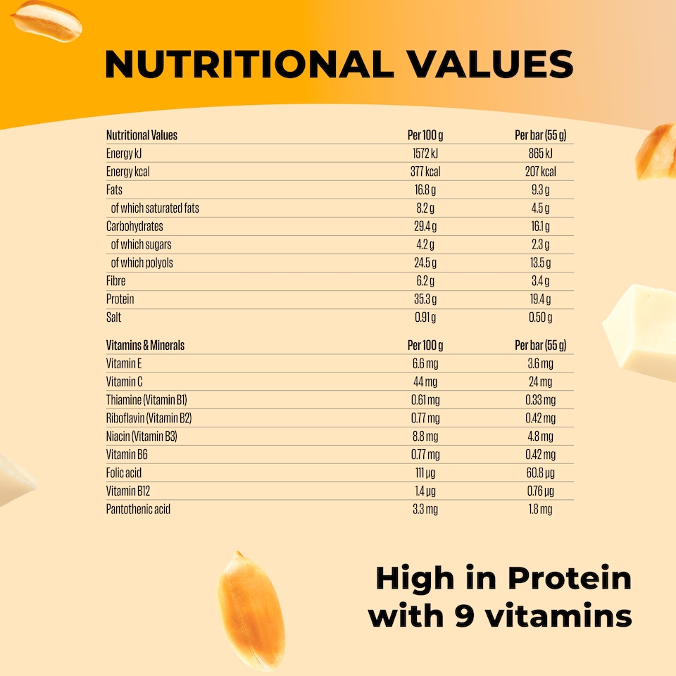 image 1 of Fulfil Vitamin & Protein Bar - White Chocolate Peanut & Caramel 55g