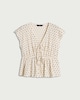 image 4 of F&F Textured Polka Dot Tie Front Co-ord Top in Multi White