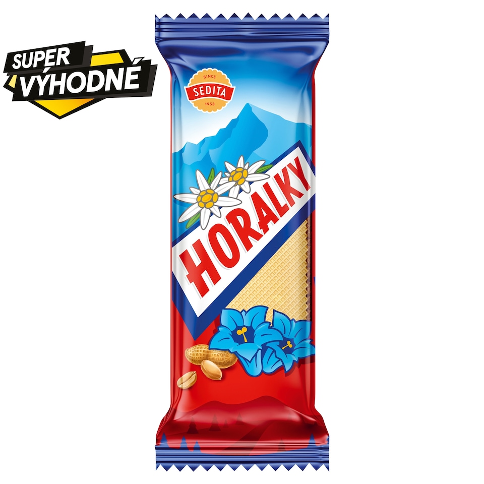 Sedita Horalky Oplatky s arašídovou krémovou náplní v kakaové polevě 50g