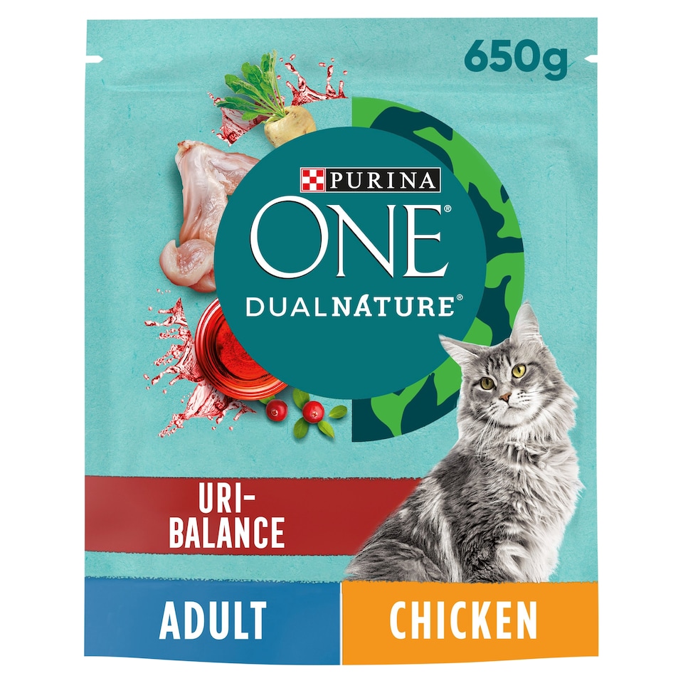 image 1 of Purina One Dual Nature Natural Defence Chicken & Cranberry 650G